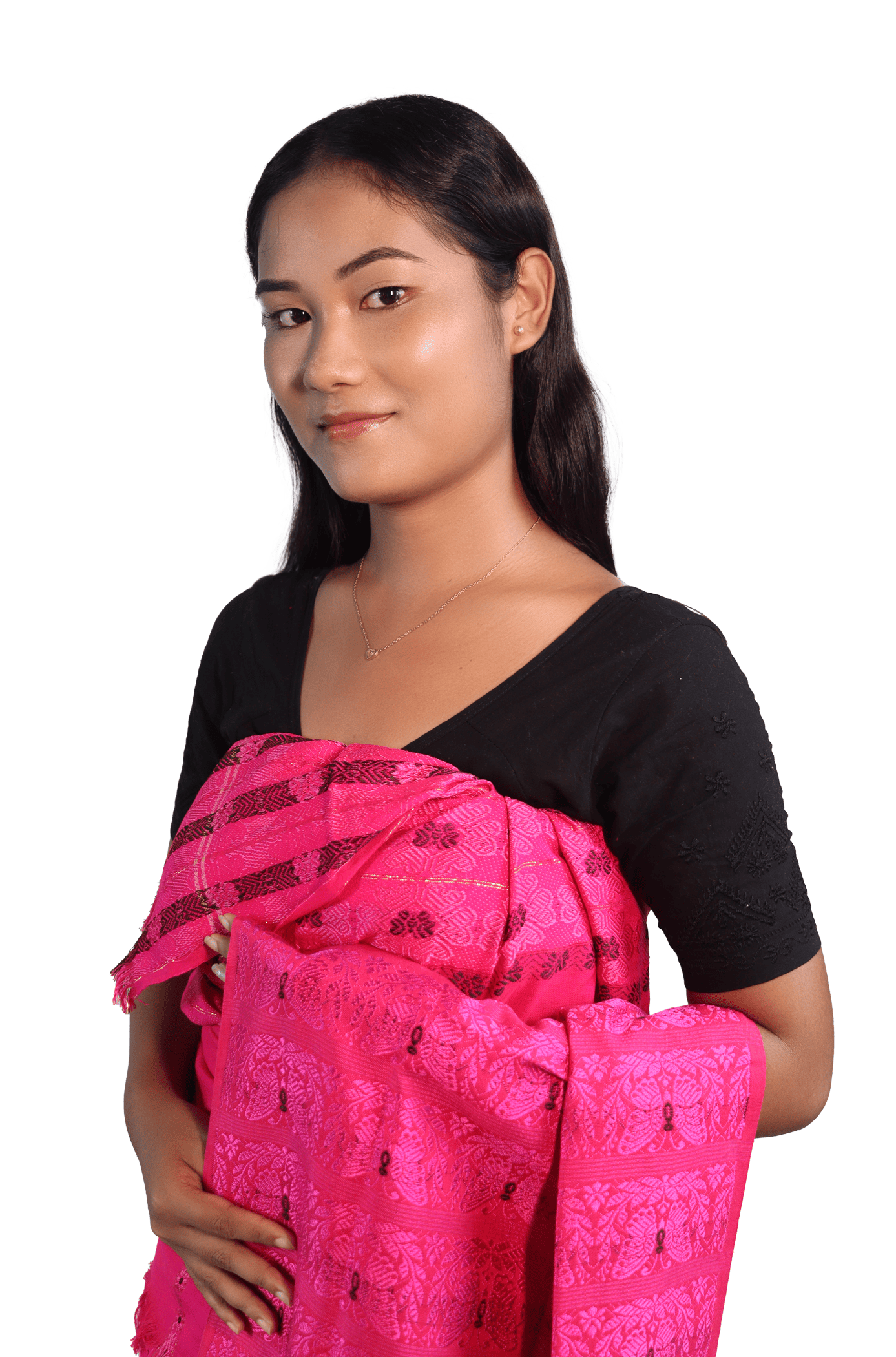 Handloom Dokhona with chador - Image 5